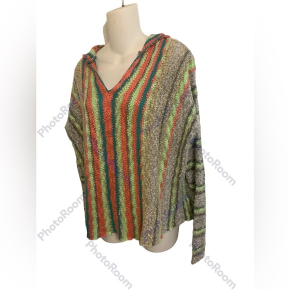 Lovestitch Riviera Striped Sweater Hoodie Ladies M/L Cozy